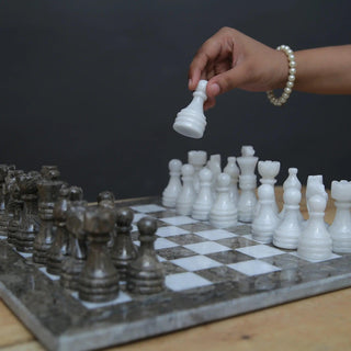 marble white chess