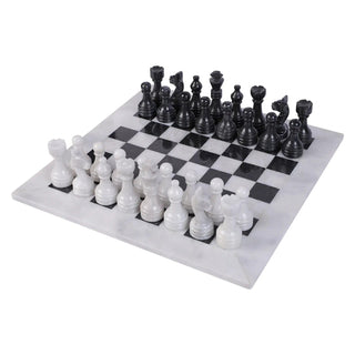 White and Black Marble Chess Set
