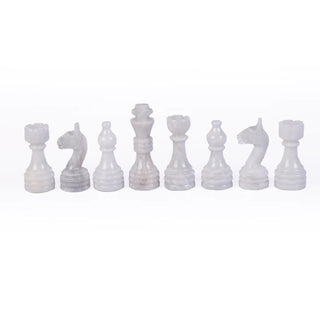white marble chess figures